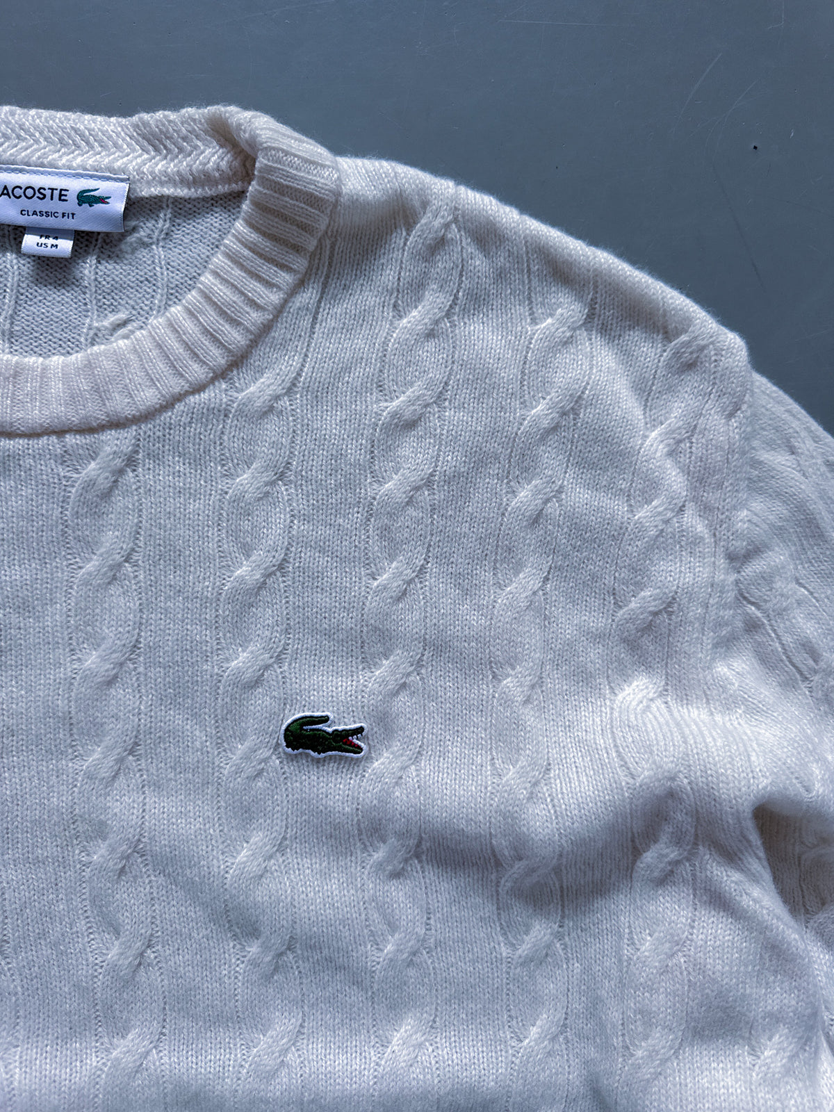 Lacoste Vintage *Cable Knit* Pullover | M
