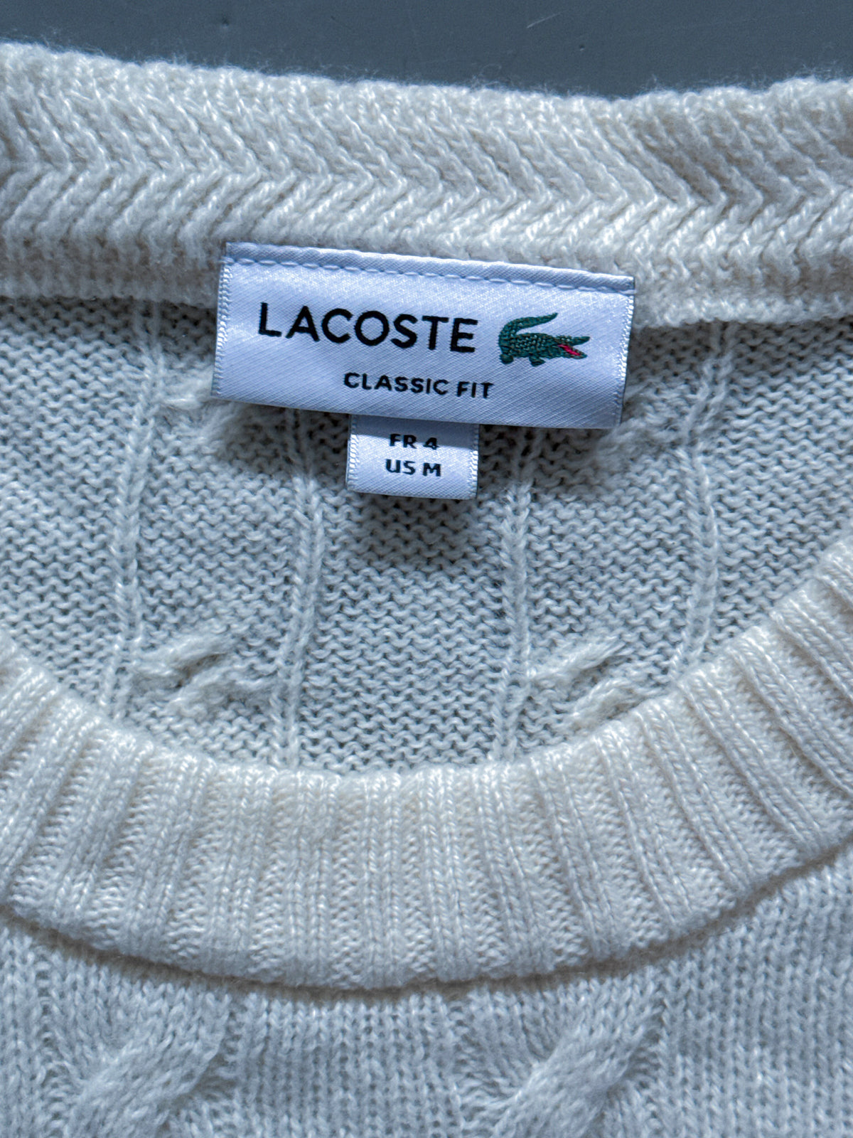 Lacoste Vintage *Cable Knit* Pullover | M