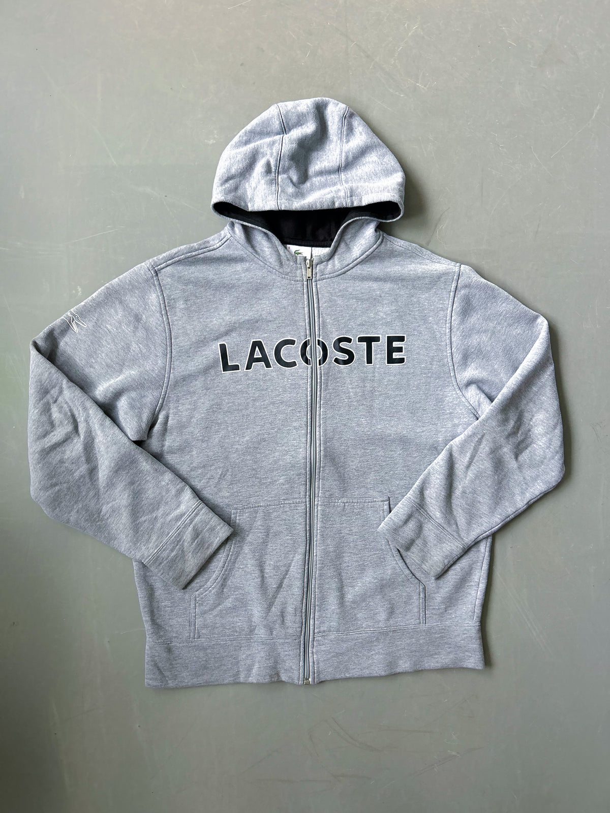 Lacoste Vintage Zip Hoodie | L