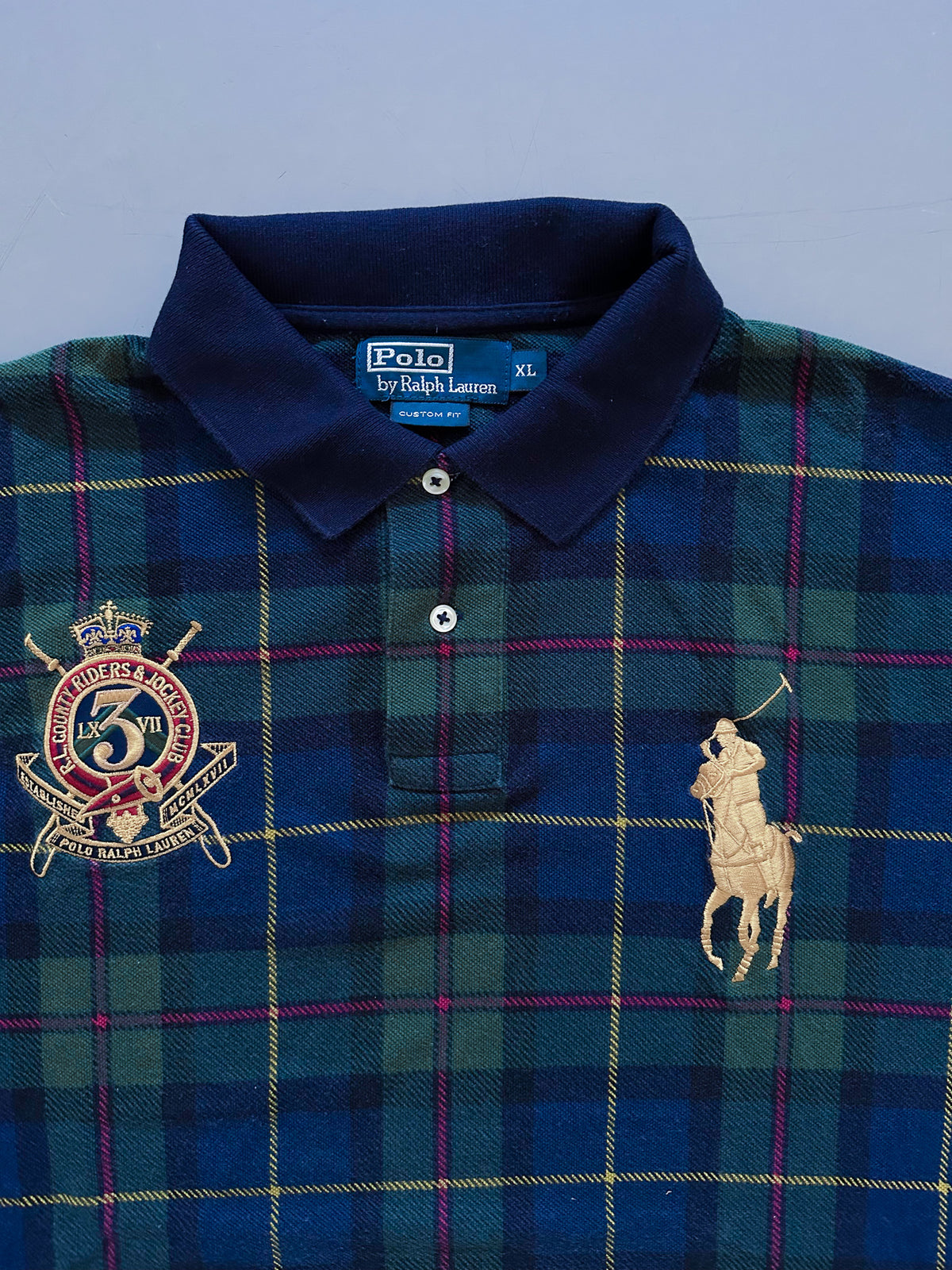 Polo Ralph Lauren Vintage *PLAID* Polo-Shirt | XL