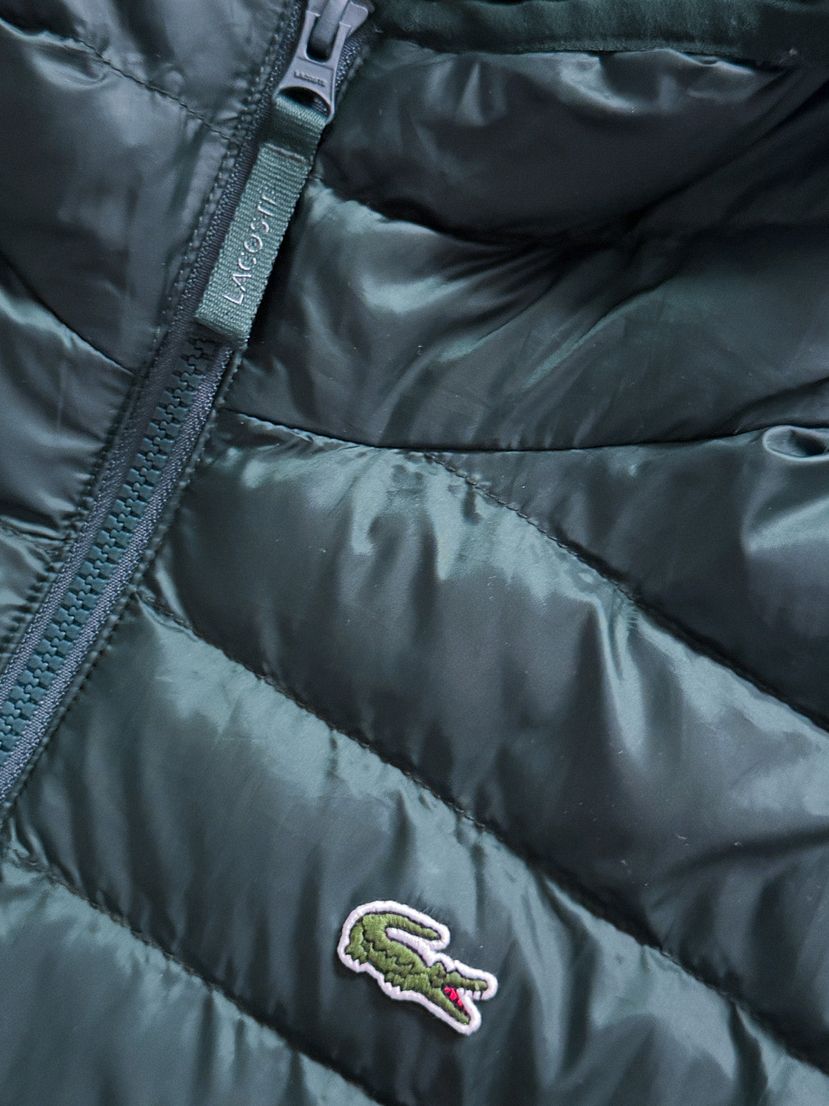 Lacoste Vintage *FOREST GREEN* Puffer / Winter Jacket | L