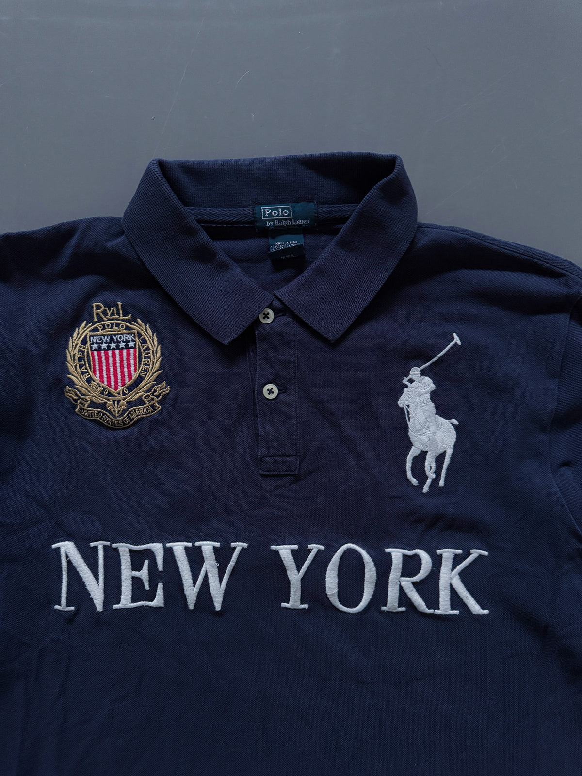 Polo Ralph Lauren Vintage *NEW YORK* Polo-Shirt | S