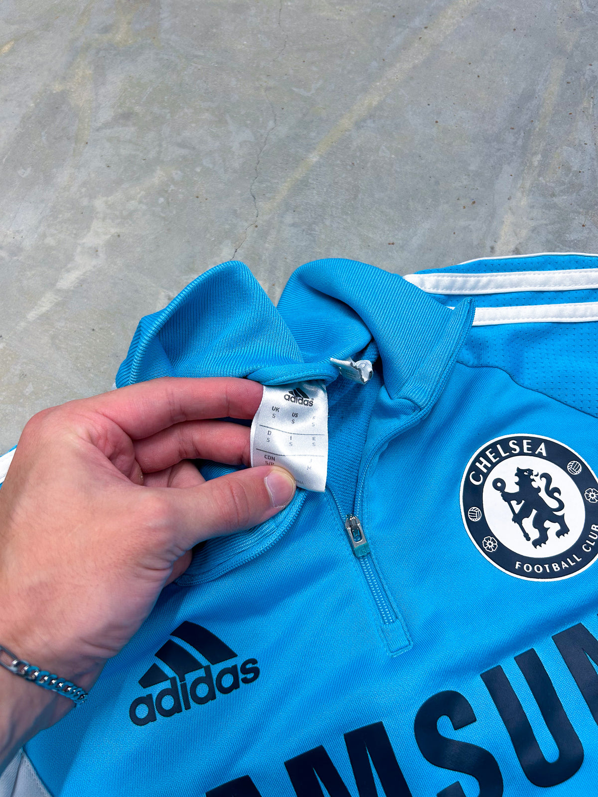 Vintage Adidas x Chelsea Half-Zip Pullover | S