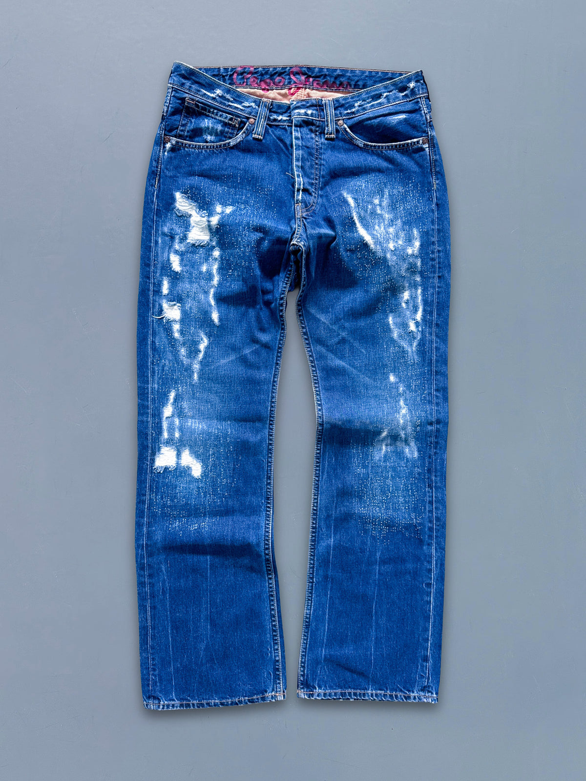 Pepe Jeans Y2k Vintage Straight-Fit Distressed Jeans | S